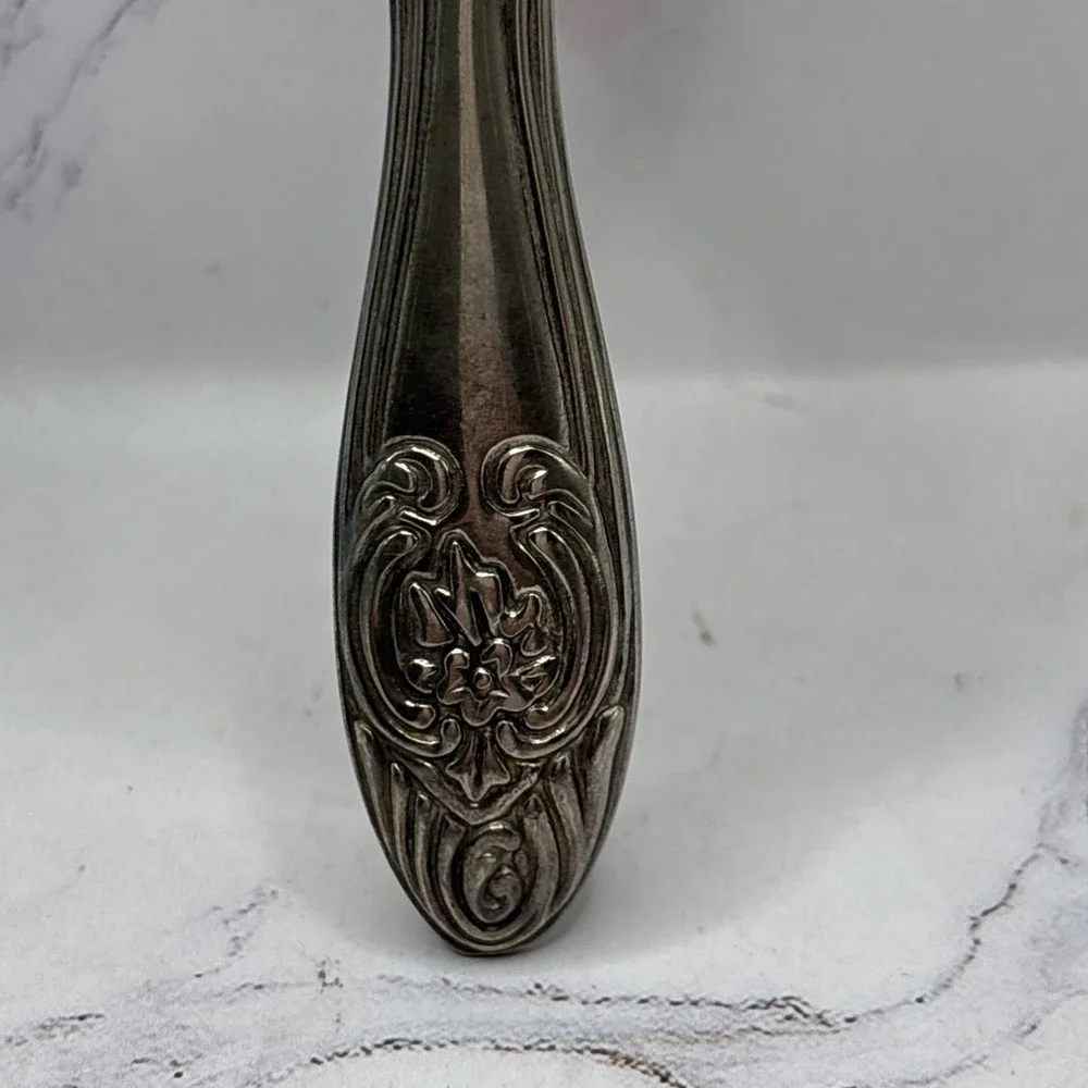 Vintage Ornate Silver Plate Hair Brush & Comb Set Vanity Dresser Collectible